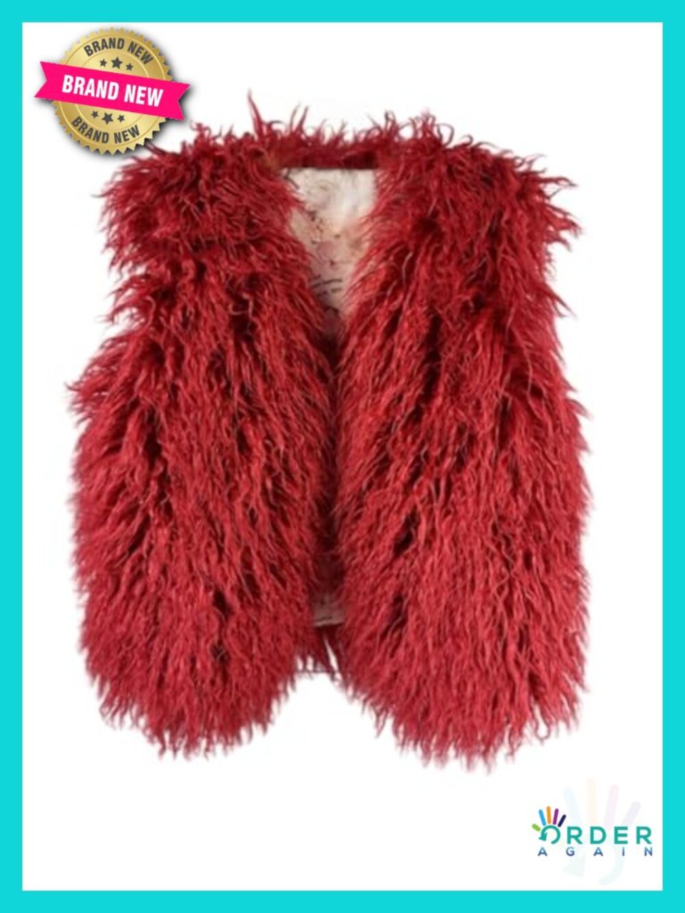 Faux Fur V Neck Cropped Vest Fluffy Crop Jacket Short Coat Outwear Waistcoat
